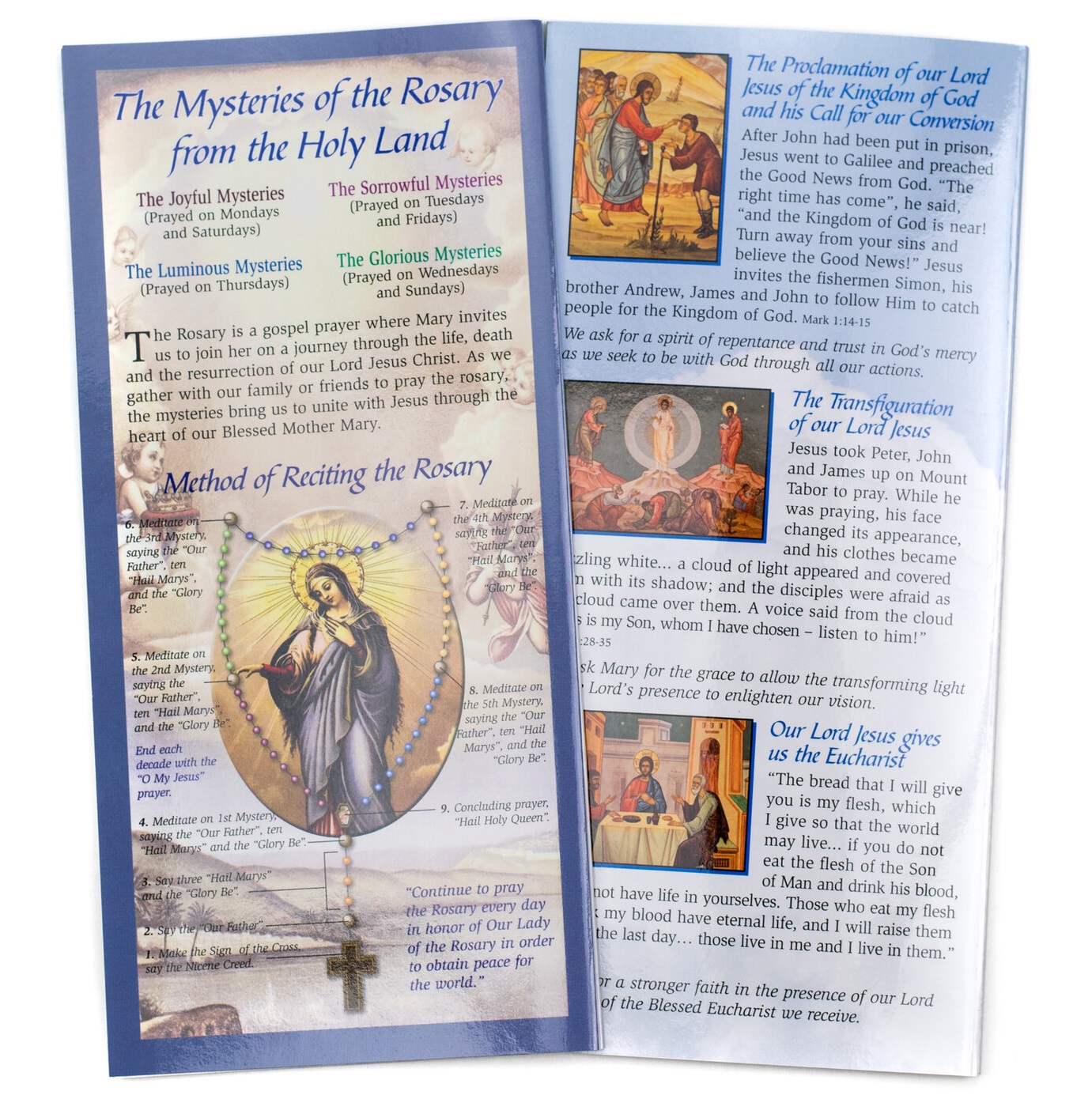 PAMPHLET BROCHURE MYSTERIES OF THE ROSARY MPN:128E Books Blais Holy ...