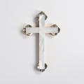  CHILDREN'S CROSS MOTHER OF PEARL SCALLOPED 5 inch 