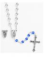  Rosary Blue & Crystal Bead with Holy Water from Lourdes 