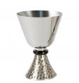  Chalice, Stainless Steel, with oxidized Silver Plated Base 