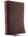  The Niv, Open Bible, Genuine Leather, Brown, Red Letter Edition, Comfort Print: Complete Reference System 