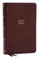  Nkjv, Single-Column Reference Bible, Verse-By-Verse, Brown Leathersoft, Red Letter, Comfort Print (Thumb Indexed) 