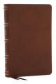  Nkjv, Single-Column Reference Bible, Verse-By-Verse, Brown Genuine Leather, Red Letter, Comfort Print 