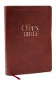  The Open Bible: Read and Discover the Bible for Yourself (NKJV Brown Leathersoft, Red Letter, Comfort Print) 