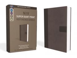  NIV, Super Giant Print Reference Bible, Giant Print, Imitation Leather, Gray, Red Letter Edition 