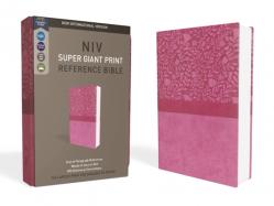  NIV, Super Giant Print Reference Bible, Giant Print, Imitation Leather, Pink, Red Letter Edition 