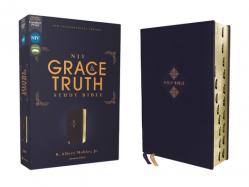  Niv, the Grace and Truth Study Bible (Trustworthy and Practical Insights), Leathersoft, Navy, Red Letter, Thumb Indexed, Comfort Print 