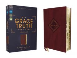  Niv, the Grace and Truth Study Bible (Trustworthy and Practical Insights), Personal Size, Leathersoft, Burgundy, Red Letter, Thumb Indexed, Comfort Pr 