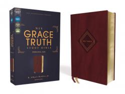  Niv, the Grace and Truth Study Bible (Trustworthy and Practical Insights), Personal Size, Leathersoft, Burgundy, Red Letter, Comfort Print 