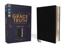  Niv, the Grace and Truth Study Bible (Trustworthy and Practical Insights), Large Print, European Bonded Leather, Black, Red Letter, Comfort Print 