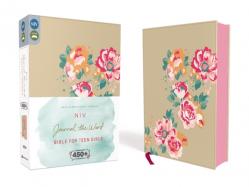  NIV, Journal the Word Bible for Teen Girls, Imitation Leather, Gold/Floral: Includes Hundreds of Journaling Prompts! 