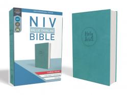  NIV, Value Thinline Bible, Large Print, Imitation Leather, Blue 