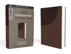  NIV, Super Giant Print Reference Bible, Imitation Leather, Brown, Red Letter Edition 