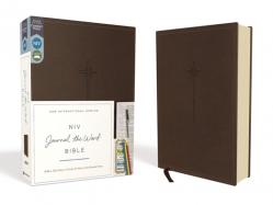  NIV, Journal the Word Bible, Imitation Leather, Brown, Red Letter Edition, Comfort Print: Reflect, Take Notes, or Create Art Next to Your Favorite Ver 