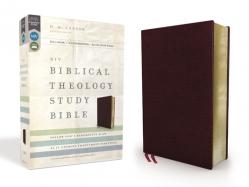  NIV, Biblical Theology Study Bible, Bonded Leather, Burgundy, Indexed, Comfort Print: Follow God\'s Redemptive Plan as It Unfolds Throughout Scripture 