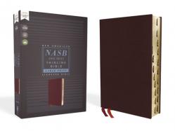  Nasb, Thinline Bible, Large Print, Bonded Leather, Burgundy, Red Letter Edition, 1995 Text, Thumb Indexed, Comfort Print 