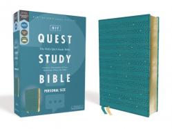  Niv, Quest Study Bible, Personal Size, Leathersoft, Teal, Comfort Print: The Only Q and A Study Bible 