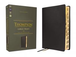  Esv, Thompson Chain-Reference Bible, Large Print, Leathersoft, Black, Red Letter, Thumb Indexed 