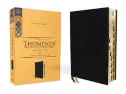  Kjv, Thompson Chain-Reference Bible, Handy Size, European Bonded Leather, Black, Red Letter, Thumb Indexed, Comfort Print 