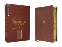  Nkjv, Thompson Chain-Reference Bible, Large Print, Leathersoft, Brown, Red Letter, Thumb Indexed, Comfort Print 