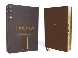  Nasb, Thompson Chain-Reference Bible, Leathersoft, Brown, 1995 Text, Red Letter, Thumb Indexed, Comfort Print 