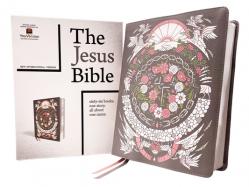  The Jesus Bible Artist Edition, Niv, Leathersoft, Gray Floral, Comfort Print 