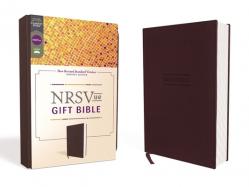  Nrsvue, Gift Bible, Leathersoft, Burgundy, Comfort Print 