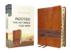  Rooted: The NIV Bible for Men, Leathersoft, Brown, Thumb Indexed, Comfort Print 