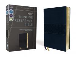  Niv, Thinline Reference Bible (Deep Study at a Portable Size), Leathersoft, Navy, Red Letter, Comfort Print 