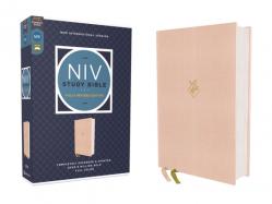  NIV Study Bible, Fully Revised Edition (Study Deeply. Believe Wholeheartedly.), Cloth Over Board, Pink, Red Letter, Comfort Print 