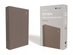  Net Bible, Single-Column Reference, Cloth Over Board, Gray, Comfort Print: Holy Bible 