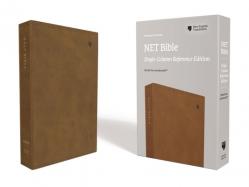  Net Bible, Single-Column Reference, Leathersoft, Brown, Comfort Print: Holy Bible 