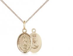  Mary Our Lady of Guadalupe Medal - 14K Gold Filled - 3 Sizes 