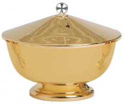  Communion Bowl and Cover, 2000 Host Capacity, Gold Plated 