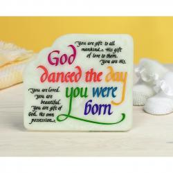  Plaque Baptism \"God Danced\" 