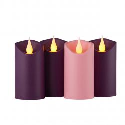  Advent Candle LED Battery Votive Set of 4 