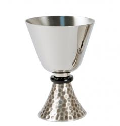  Chalice, Stainless Steel, with oxidized Silver Plated Base 