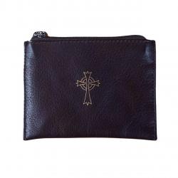  Rosary Case Genuine Leather Black 