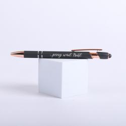  Gift Pen Soft Touch Pray Wait Trust Gun Metal 