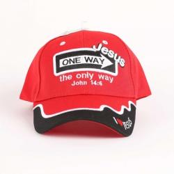  Cap Red One Way Jesus 