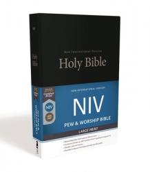  NIV, Pew and Worship Bible, Large Print, Hardcover, Black 