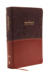  The NKJV, Woman\'s Study Bible, Fully Revised, Imitation Leather, Brown/Burgundy, Full-Color, Indexed: Receiving God\'s Truth for Balance, Hope, and Tra 