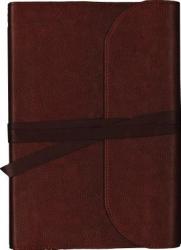  NKJV, Journal the Word Bible, Large Print, Premium Leather, Brown, Red Letter Edition: Reflect, Journal, or Create Art Next to Your Favorite Verses 