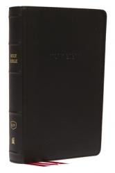  KJV, Reference Bible, Personal Size Giant Print, Genuine Leather, Black, Red Letter Edition 