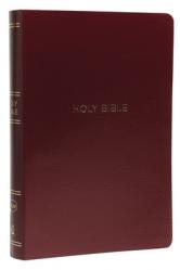  NKJV, Reference Bible, Center-Column Giant Print, Leather-Look, Burgundy, Red Letter Edition, Comfort Print 