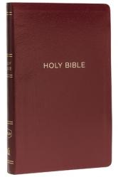  NKJV, Thinline Reference Bible, Leather-Look, Burgundy, Red Letter Edition, Comfort Print 