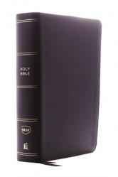  NKJV, Single-Column Reference Bible, Genuine Leather, Black, Red Letter Edition, Comfort Print 