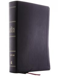  The Niv, Open Bible, Leathersoft, Black, Red Letter Edition, Comfort Print: Complete Reference System 