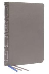  Nkjv, Reference Bible, Classic Verse-By-Verse, Center-Column, Genuine Leather, Gray, Red Letter, Comfort Print: Holy Bible, New King James Version 