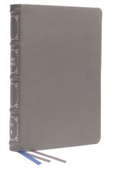  Nkjv, Reference Bible, Classic Verse-By-Verse, Center-Column, Genuine Leather, Gray, Red Letter, Thumb Indexed, Comfort Print: Holy Bible, New King Ja 